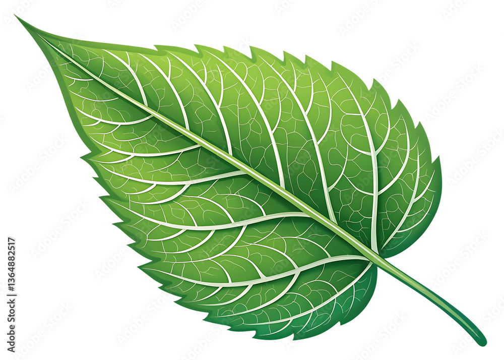 Obraz premium green leaf isolated on white background
