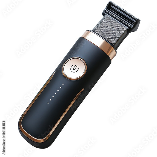 A compact electric razor isolated on transparent background