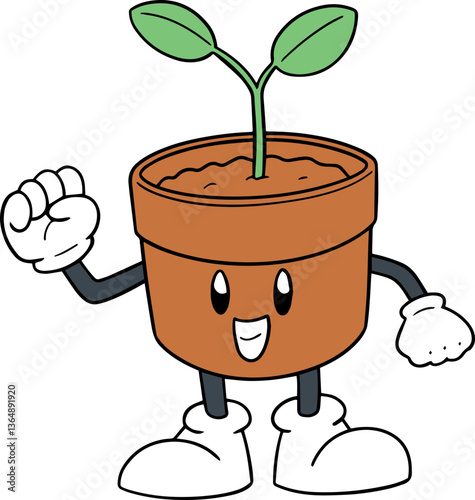 Illustration of plant pot