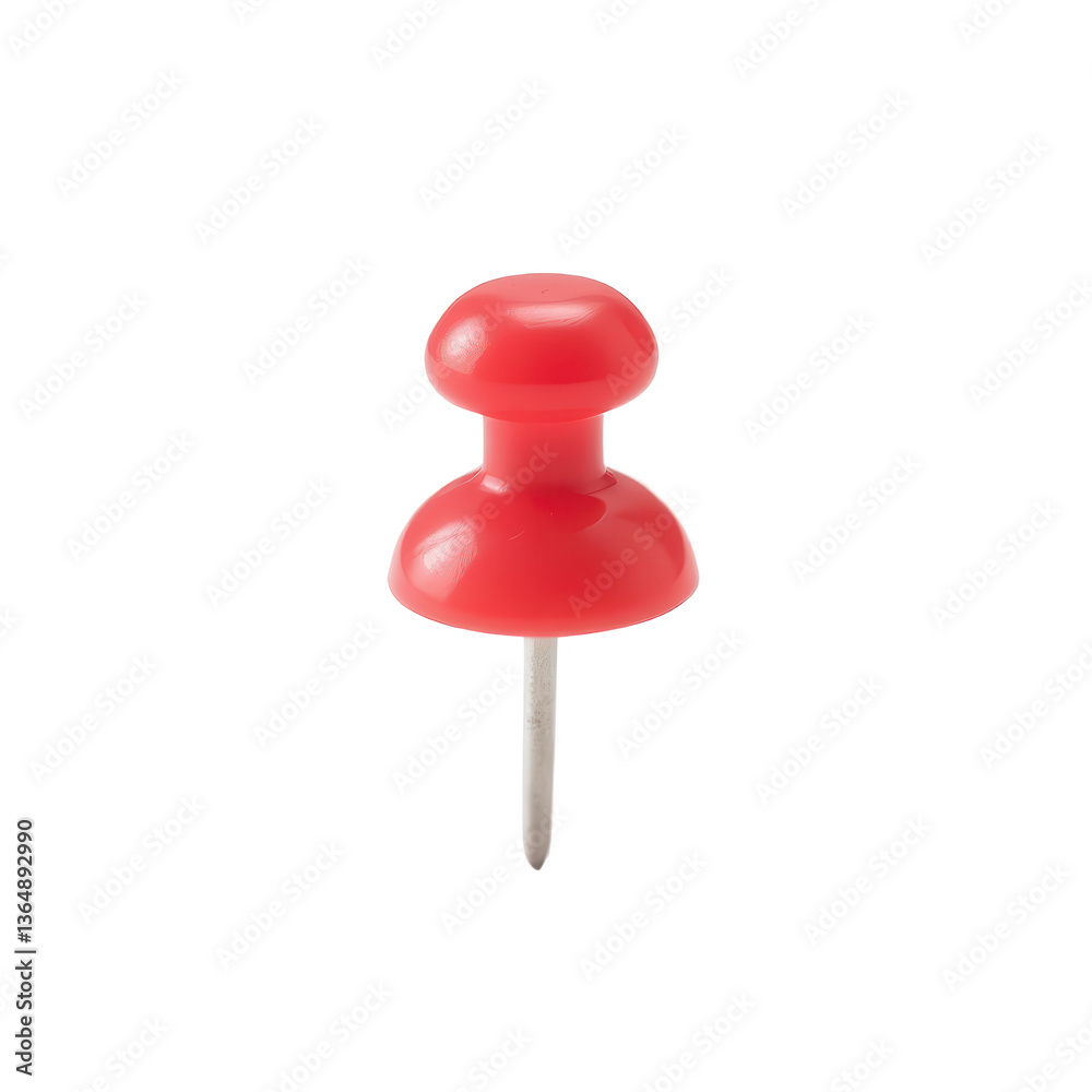 Red Push Pin Close-up Red Push Pin Close-up