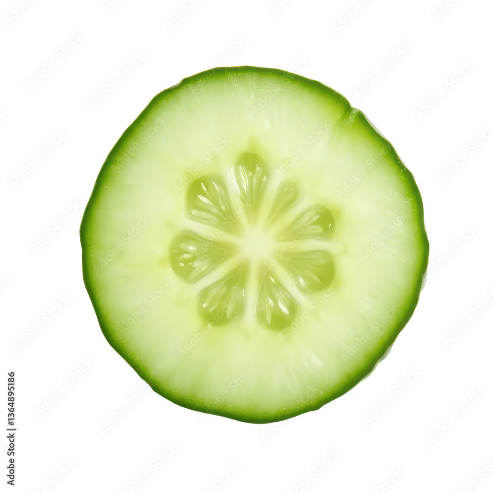 Fresh Cucumber Slice, Close-up Macro Photography Fresh Cucumber Slice, Close-up Macro Photography