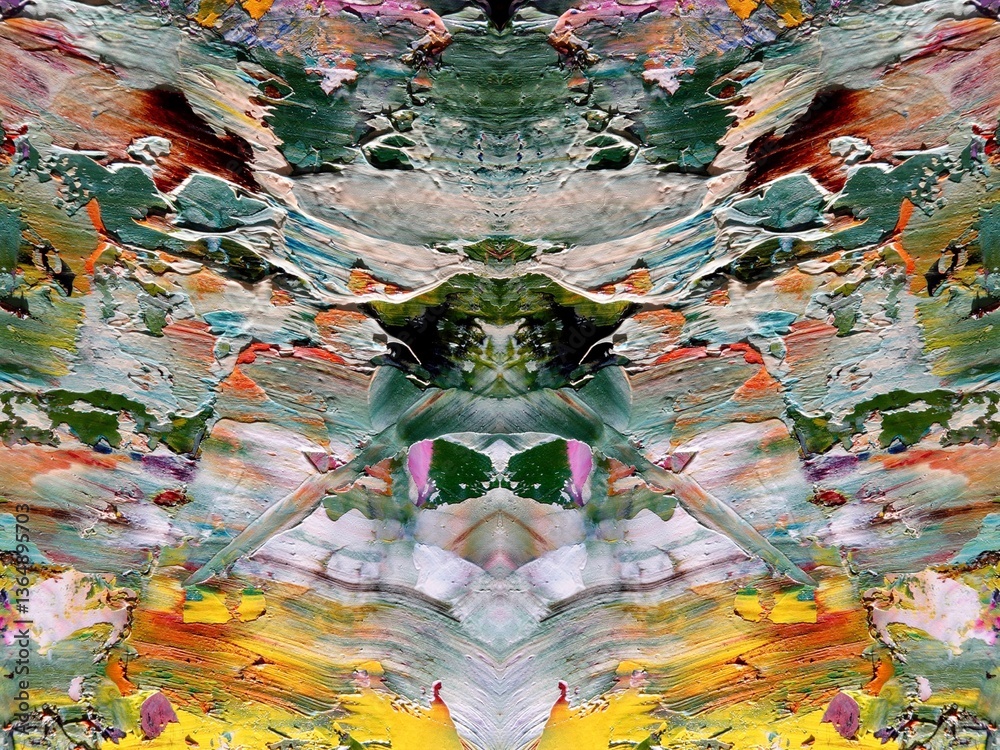 Fototapeta premium Abstract art background . Hand painting artwork on canvas .