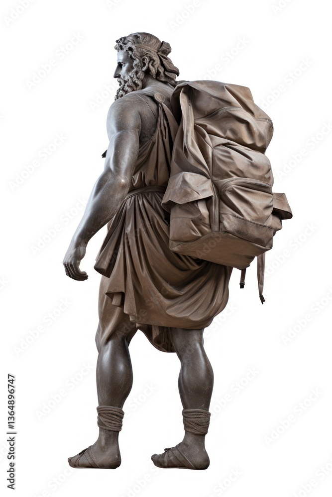 Greek sculpture traveling statue backpack adult. Greek sculpture traveling statue backpack adult.