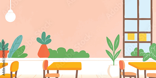 A brightly illuminated room designed with a light-colored decor. The indoor design provides a pleasing and engaging atmosphere.