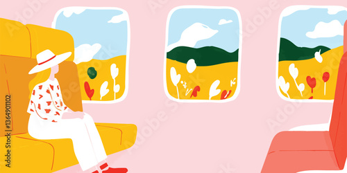 A traveler gazes through an...