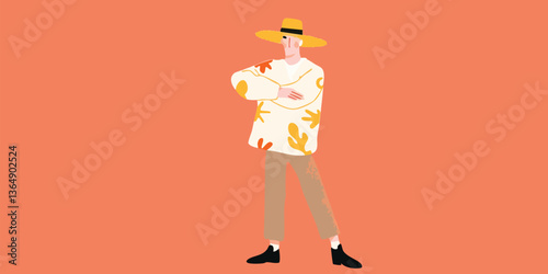 A stylish individual with a...