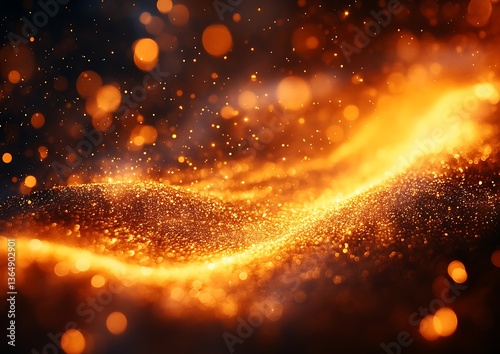An abstract depiction of glowing particles and an ethereal light
