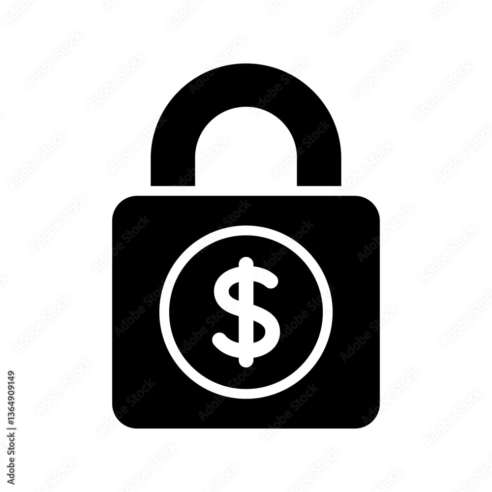 Lock And money icon. Security money bank lock. Vector illustration. Lock And money icon. Security money bank lock. Vector illustration.