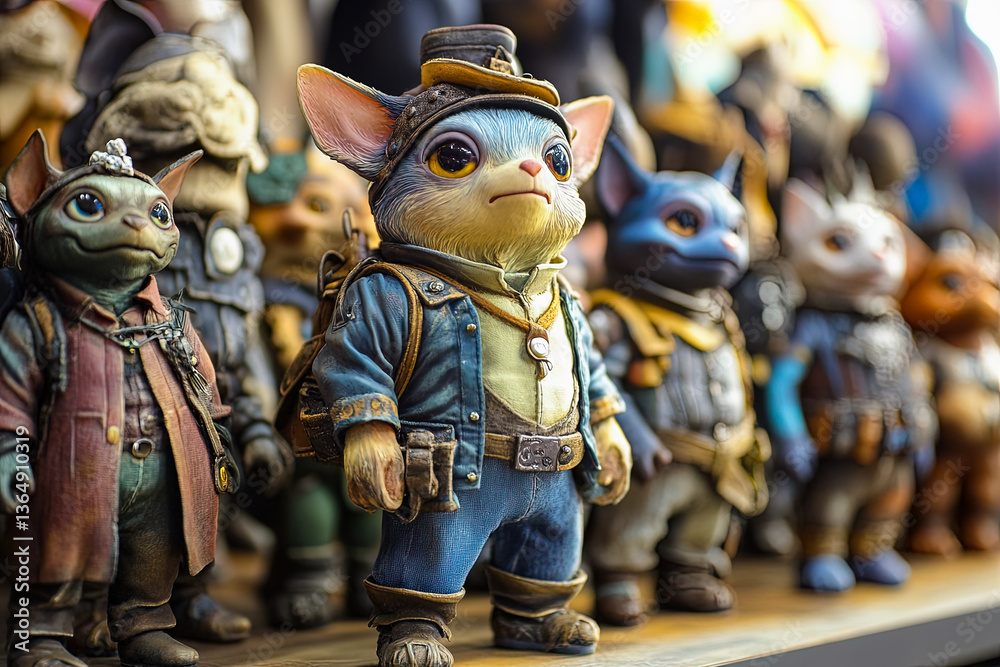 Fototapeta premium Fantasy Animal Figurines in Costume