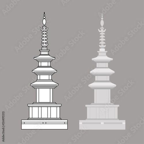 Three-story Stone Pagoda at Bulguksa Temple in Gyeongju