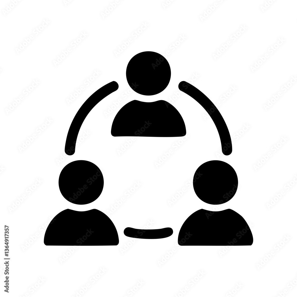 Team collaboration and group connection icon Team collaboration and group connection icon