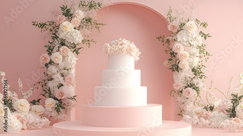 wedding, decoration, flower, bouquet, decor, celebration, design, cake, dessert, sweet, food, birthday, wedding cake, party, pink, flowers, reception, marriage, love, icing, cream, bakery, event, holi