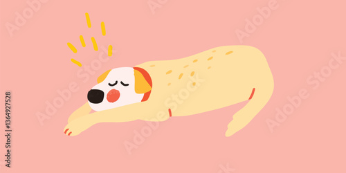 A peaceful illustration sho...