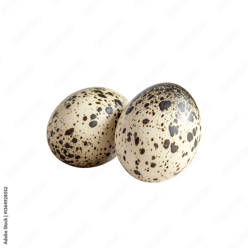 Two speckled eggs quail eggs close up macro shot isolated on black background easter eggs spring eggs Two speckled eggs quail eggs close up macro shot isolated on black background easter eggs spring eggs