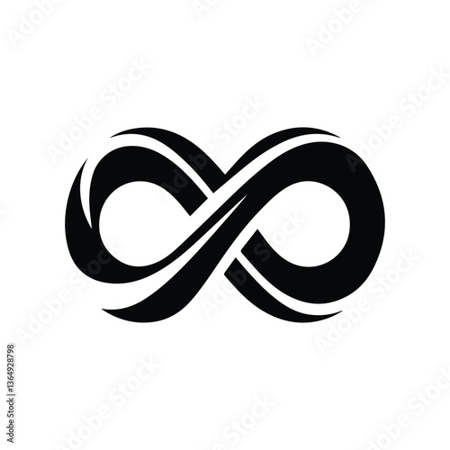 icon sign infinity, eight lies, mathematical symbol isolated	
