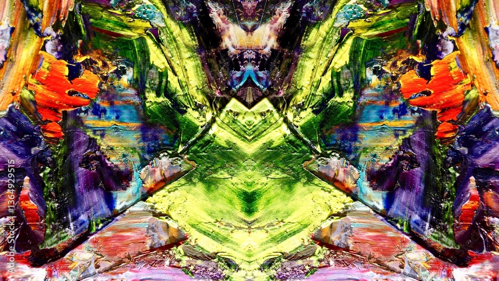 Fototapeta premium Abstract art background . Hand painting artwork on canvas .