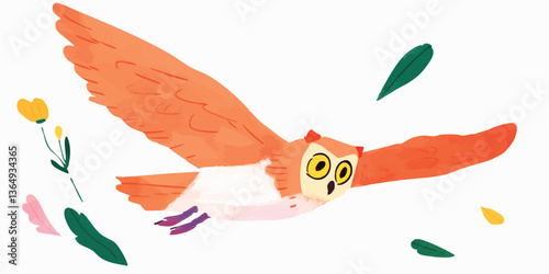 An illustration of an owl i...