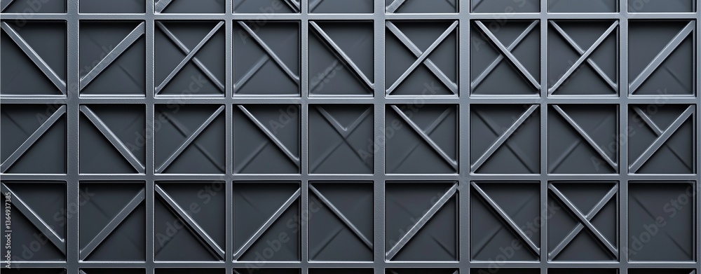 Architectural Grid: A detailed close-up of a strong metal grid pattern that forms a repeating geometrical arrangement, presenting a visually compelling combination of line, shape, and texture. Architectural Grid: A detailed close-up of a strong metal grid pattern that forms a repeating geometrical arrangement, presenting a visually compelling combination of line, shape, and texture.
