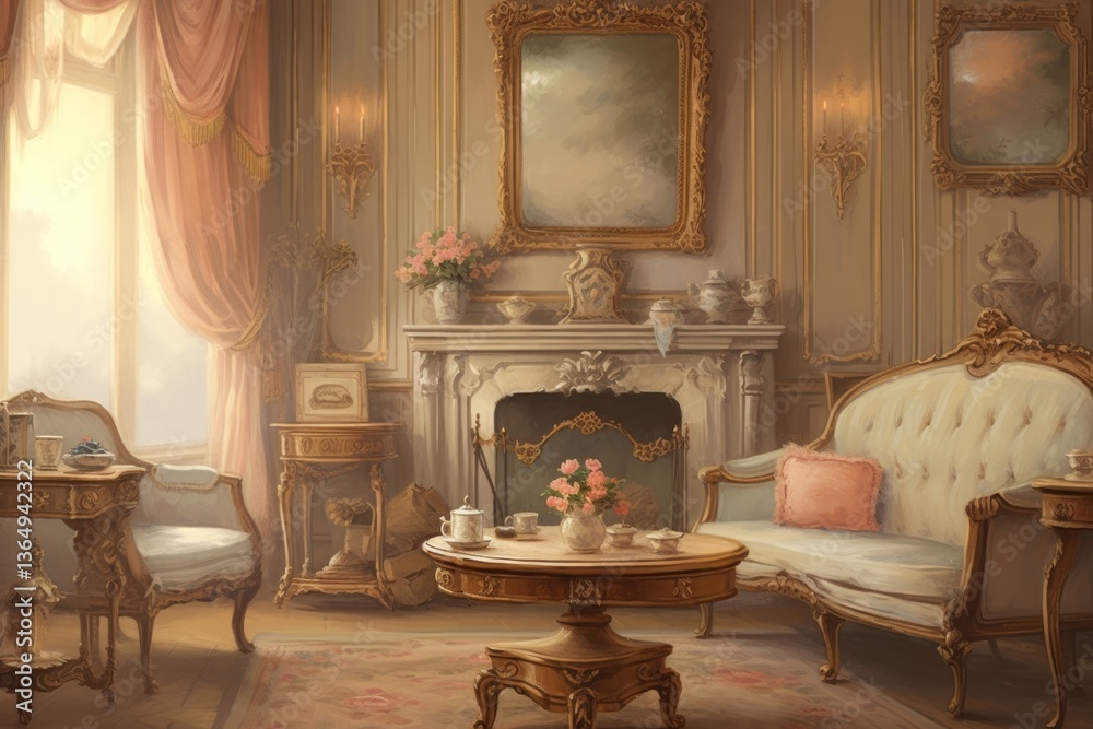 Fototapeta premium Painting room architecture furniture.