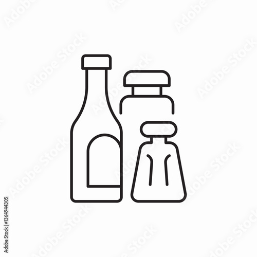 food bottles icon vector sign