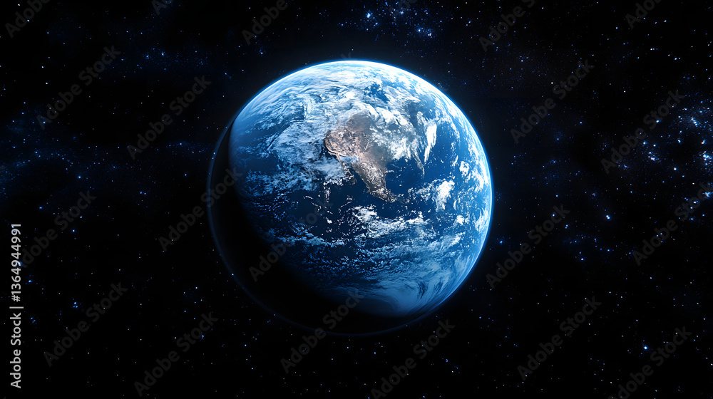Fototapeta premium planet earth in space, design template, material picture, background picture, desktop wallpaper, ultra-high definition