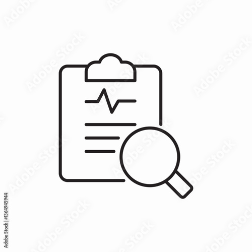 medical record search health icon vector sign
