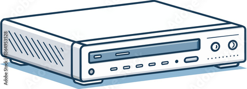 DVD player logo and icon design, DVD player Illustration vector design