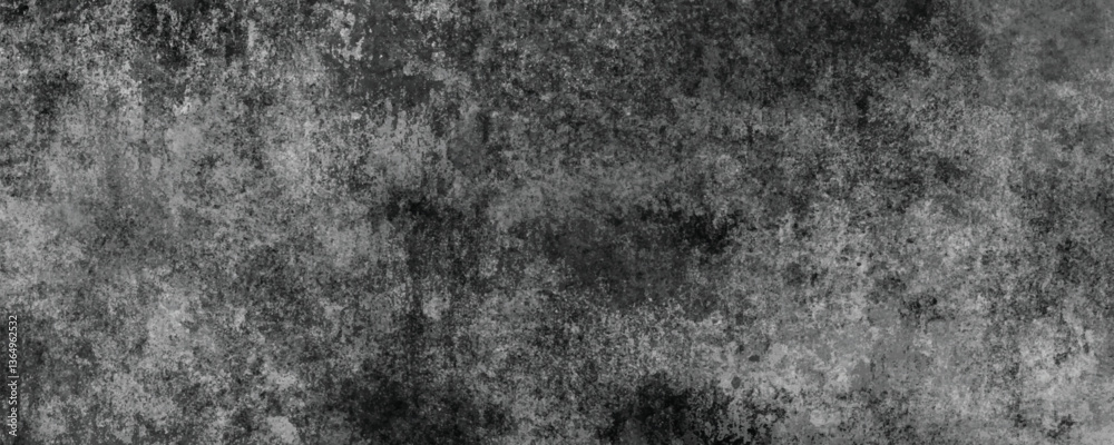 Fototapeta premium A Naturally Decayed and Darkened Concrete Wall with Faded and Distressed Details