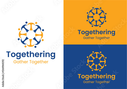 Gather together logo, gathering, togethering
