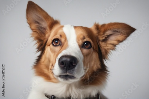 Playful dog photography against a clean white background | Cute dog photos captured on a white background
