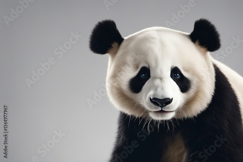 Stunning Close-Up Photography of a Playful Panda in Its Natural Habitat. Generative AI