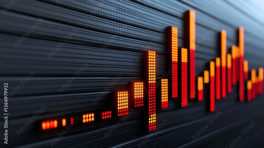 vibrant digital display graph symbolizes progress towards sustainable development goals