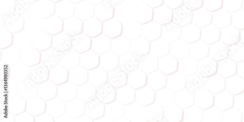 Abstract white hexagon background vector design. Retro geometric hexagon seamless pattern.