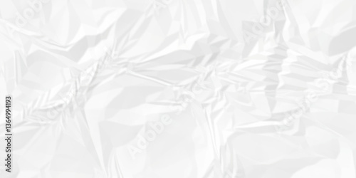 White crumple obsolete billboard rumple. wrinkle ripped creased white crumple aged closeup craft document grunge recycling paper background.	