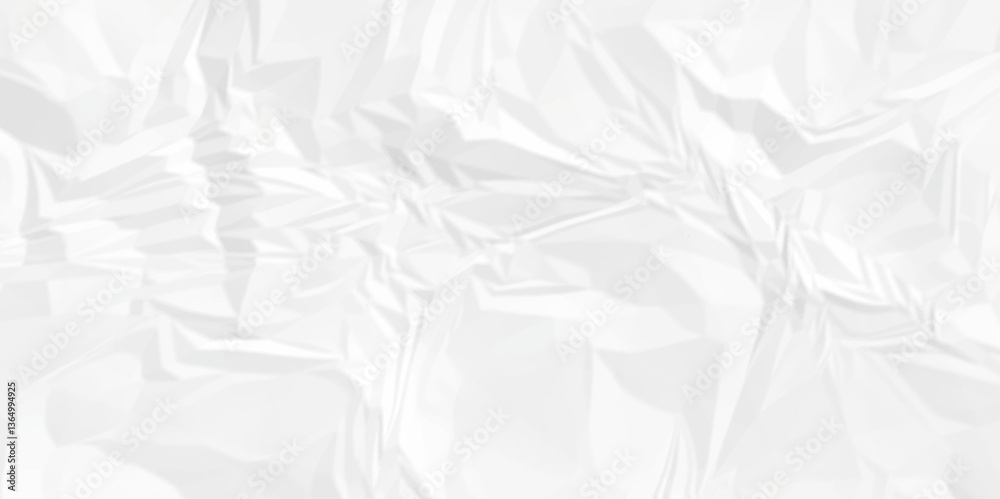 Obraz premium White crumple obsolete billboard rumple. wrinkle ripped creased white crumple aged closeup craft document grunge recycling paper background.