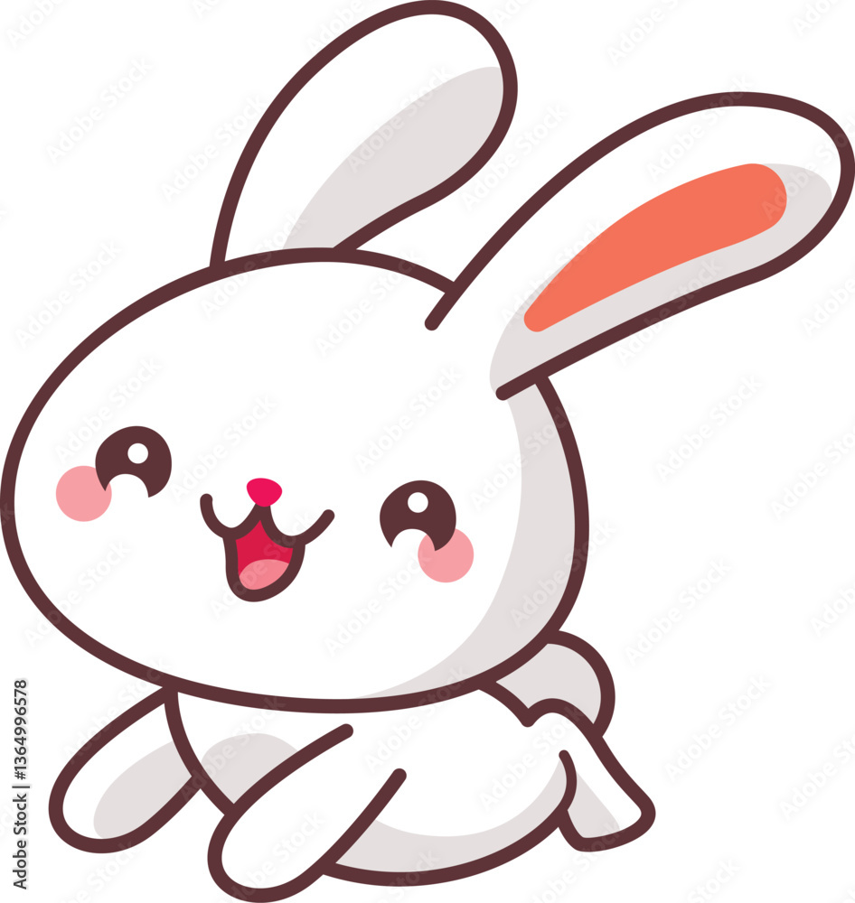 Obraz premium Cute rabbit character illustration