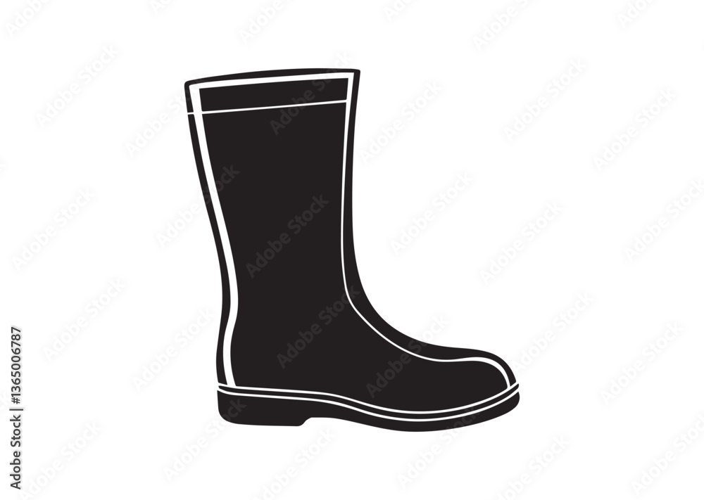 Rain Boots silhouette vector Rain Boots silhouette vector