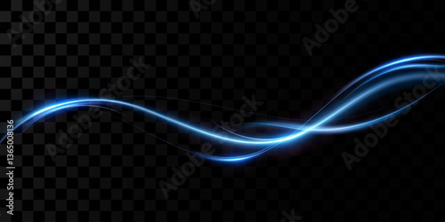 Abstract lines.Neon lines of speed and fast wind. effect of moving at the speed of light. Blue glow effect. Magic shiny line. Neon. Background.	