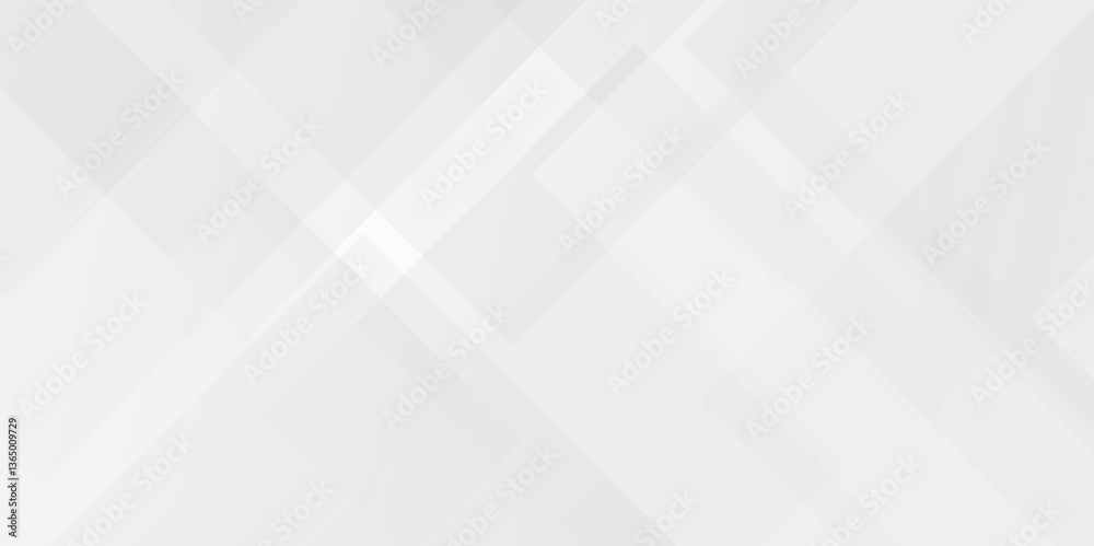 Vector white and gray overlap triangle geometric technology pattern. minimal rectangle arranged white lines transparent web square background layers. overlap web presentation design.