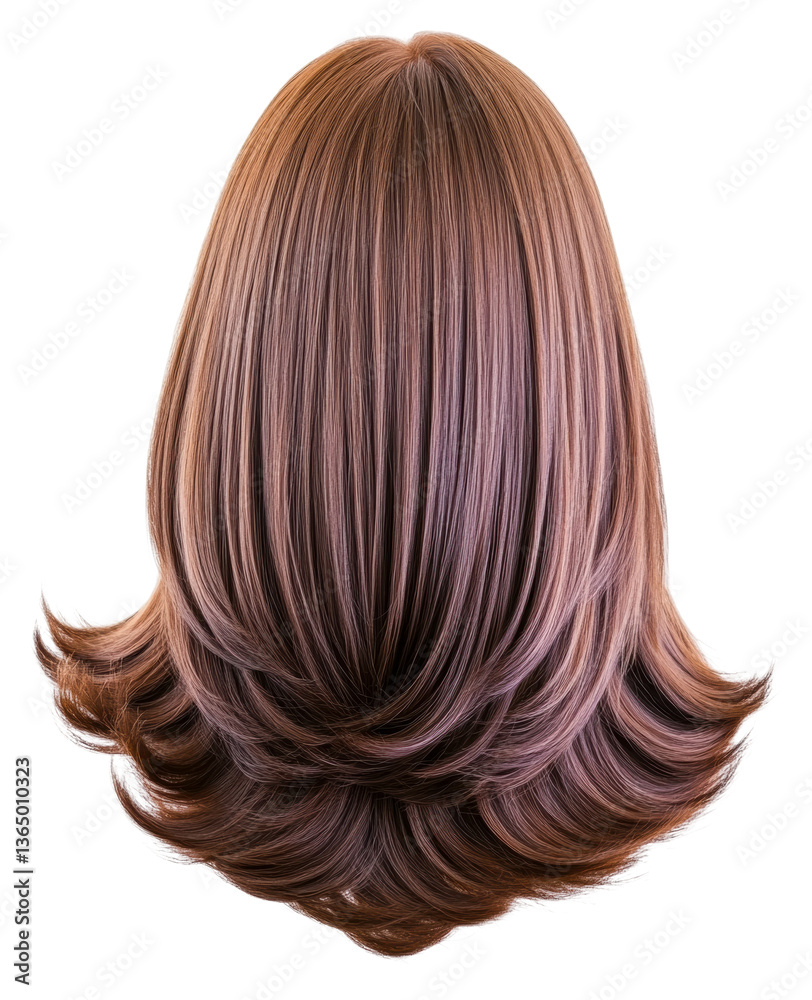 Naklejka premium Elegant hairstyle showcase salon hair cut out
