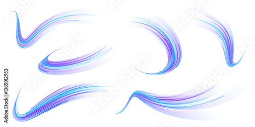 Png liquid twirling line spray water wave light blow blue cool flowing wavy purification air curve wind cyberspace blurred flow neon expressway speed effect background abstract bright vector  