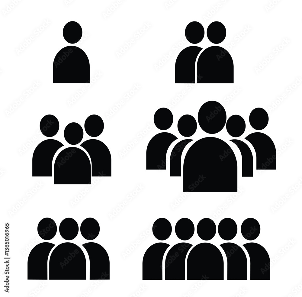 Silhouette Male Profile Icons – 6 Variations for User Avatars, UI Design & Anonymous Profiles Silhouette Male Profile Icons – 6 Variations for User Avatars, UI Design & Anonymous Profiles