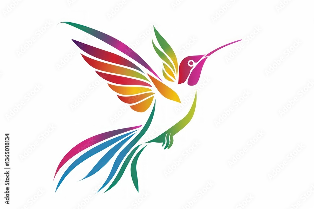 Abstract colorful hummingbird art graphics pattern. Abstract colorful hummingbird art graphics pattern.
