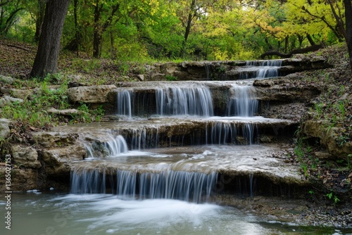 Cedar Park Texas Waterfall: Captivating Nature Cascade Along Twin Lakes Trail
