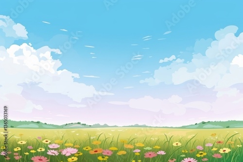 Meadow meadow grassland landscape.