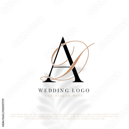 DA Initial Wedding Logo Monogram