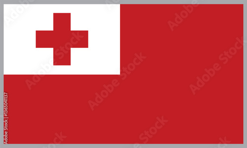 Tonga flag background vector ,Tonga Flag Design Vector illustration.