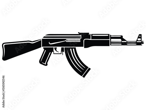 vector illustration of a gun