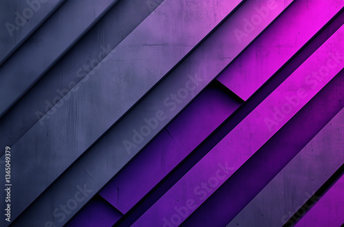 Vibrant purple diagonal patterns on deep grey surface evoke modern artistic energy and bold style