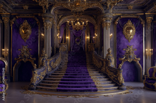 Elegant Baroque podium featuring ornate sconces that exude timeless grandeur and luxurious artistic detailing exquisitely